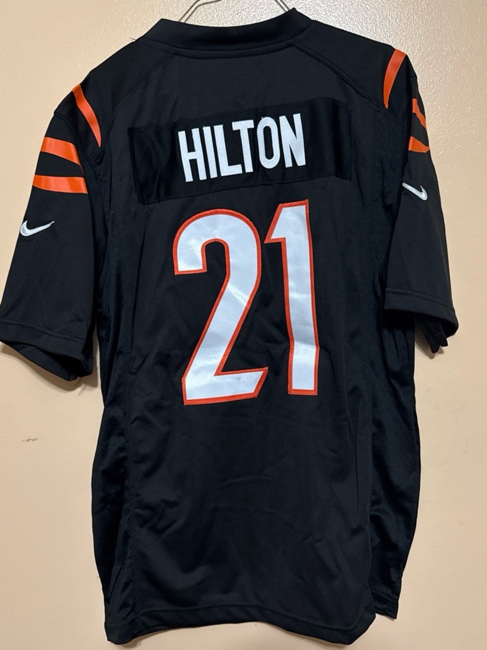 NFL Black and Orange #21 Hilton Jersey